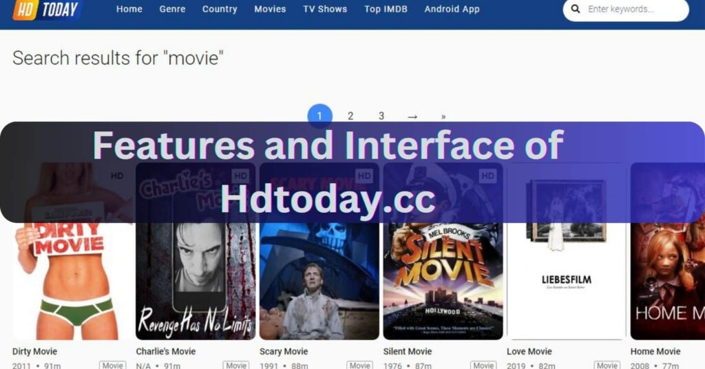 Features and Interface of Hdtoday.cc